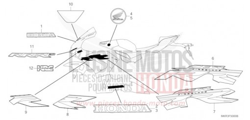 MARQUE/RAYURE (1) CBR1000STL de 2020